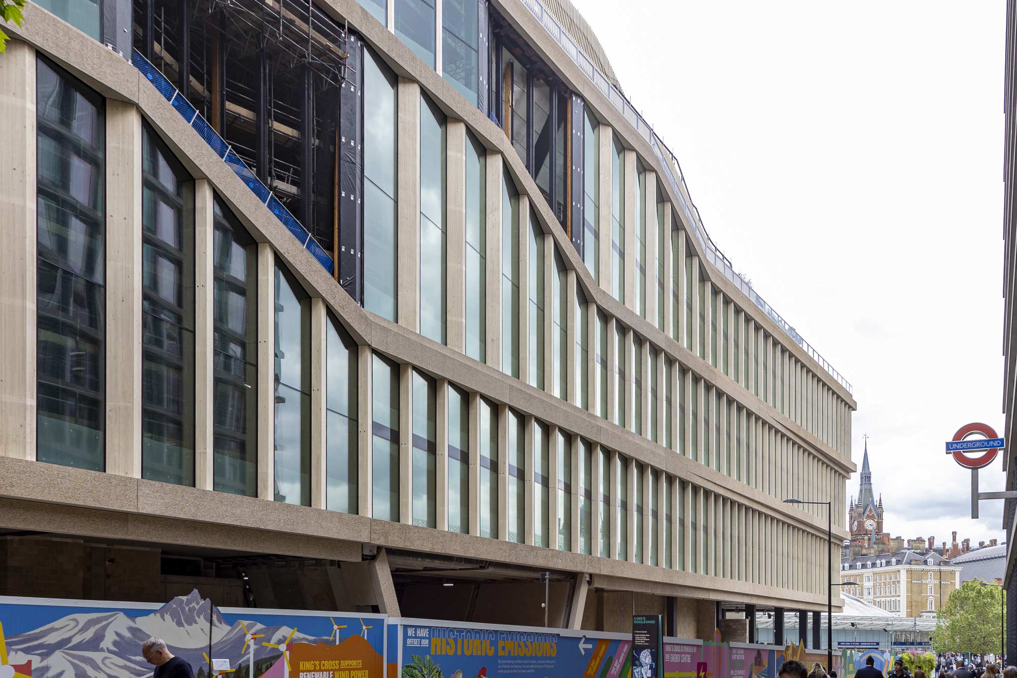 Google London Facade installation on site.