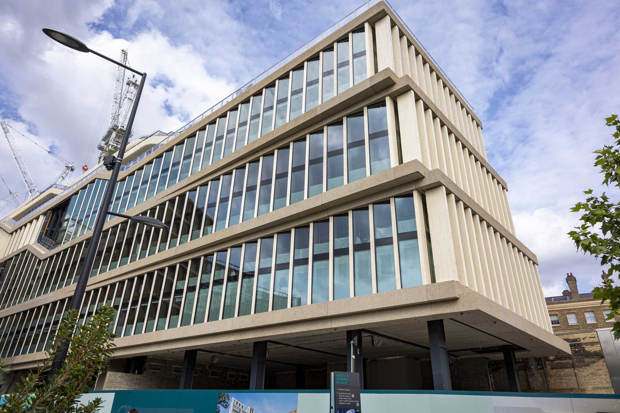 Google London Facade installation on site.