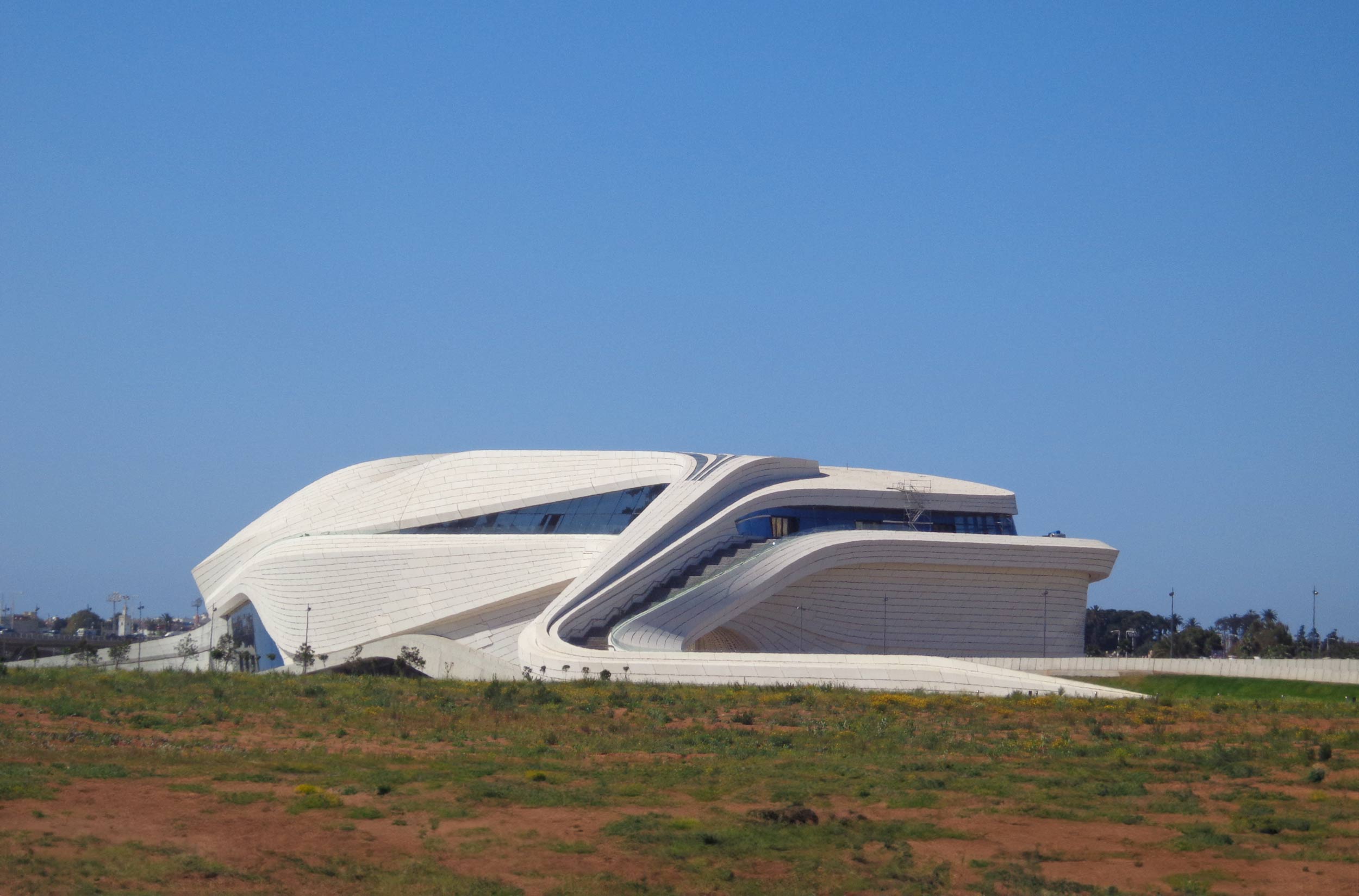 Grand Théâtre de Rabat wide exterior shot.