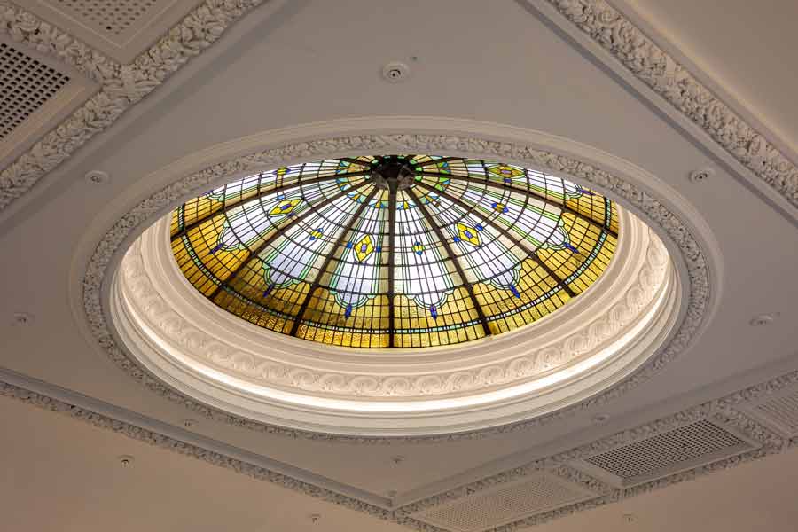 Arding & Hobbs stained glass dome