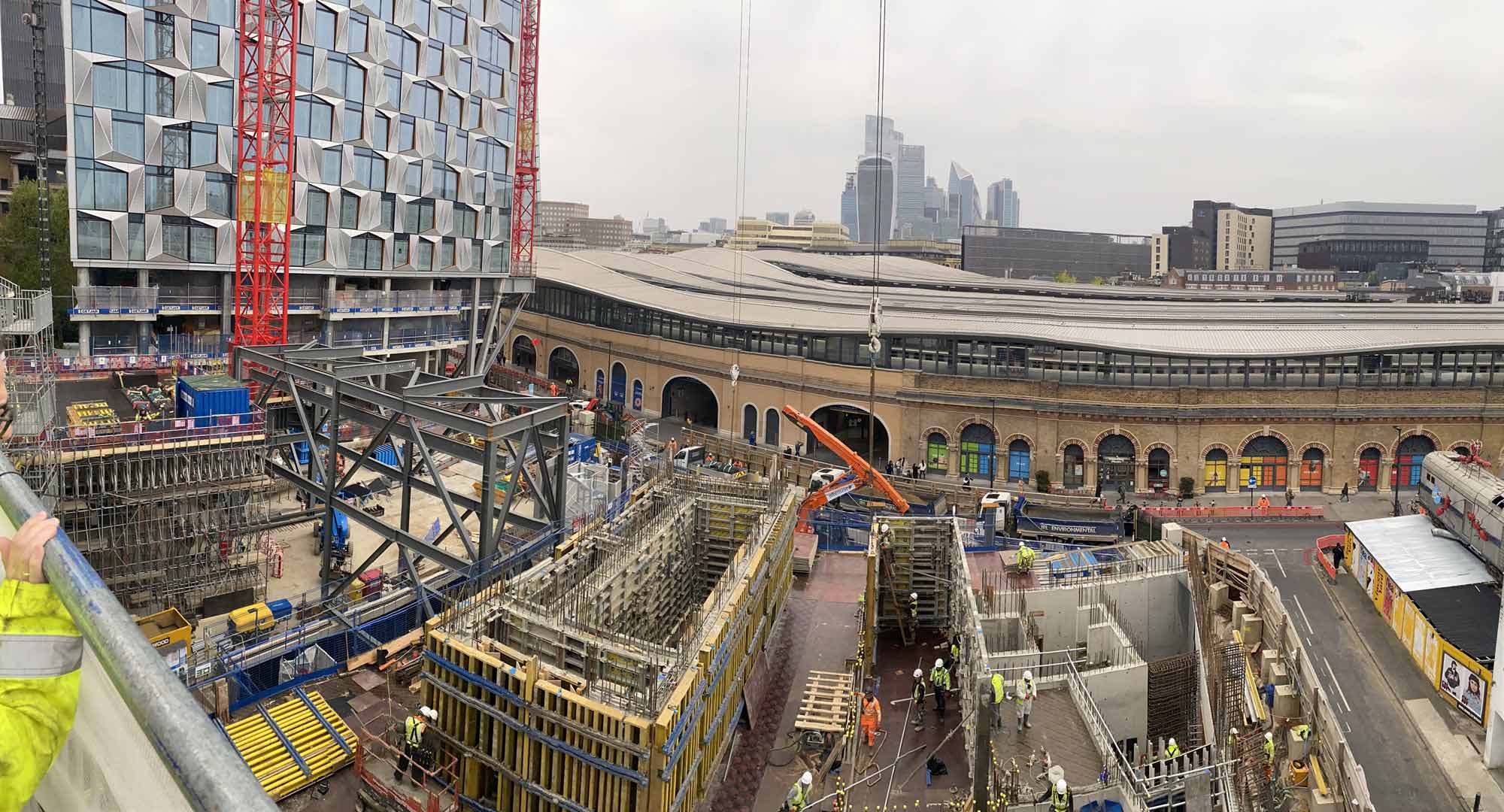 Edge London Bridge onsite construction progress.