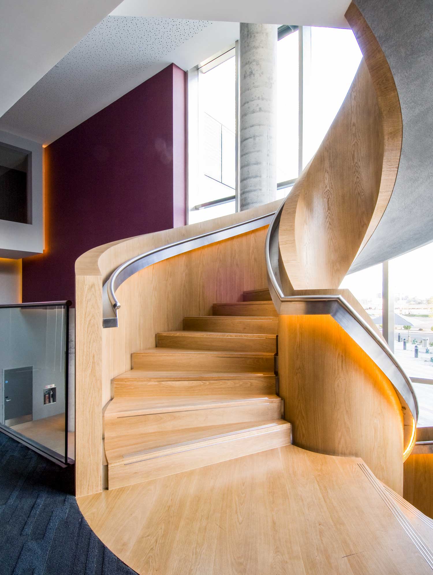 Aloft London Excel – spiral staircase