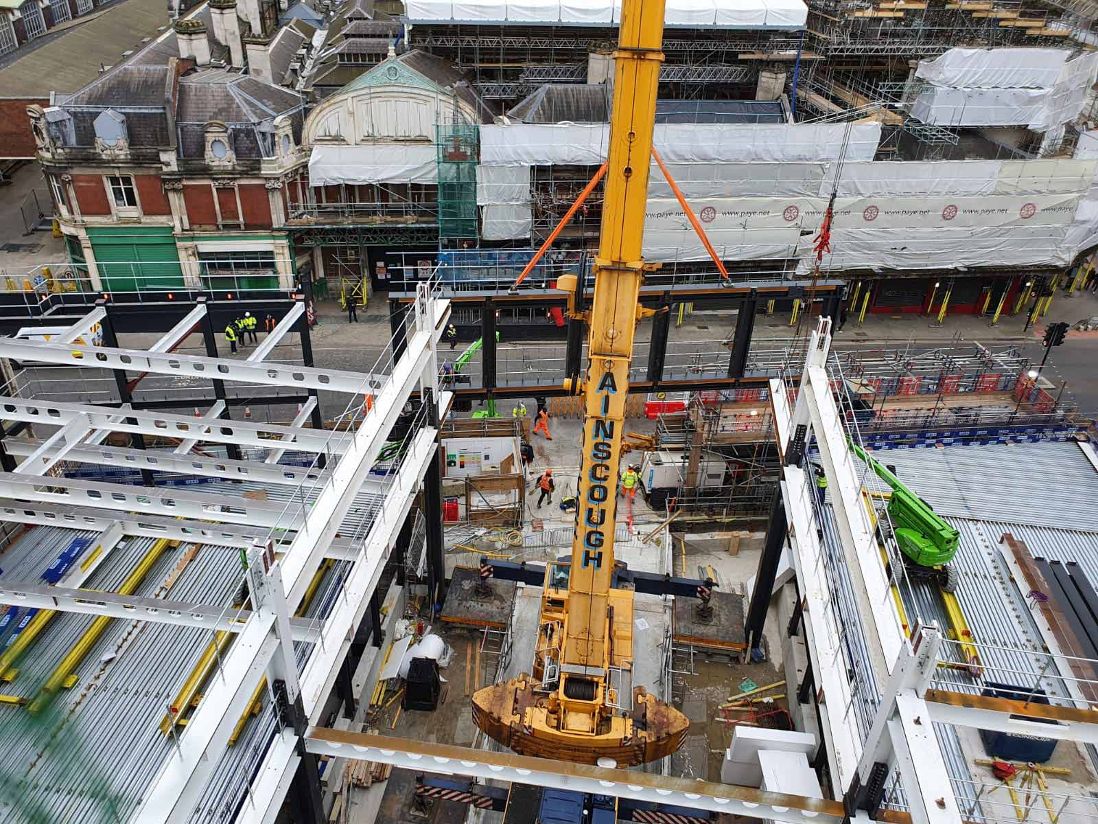 Entrance truss installation