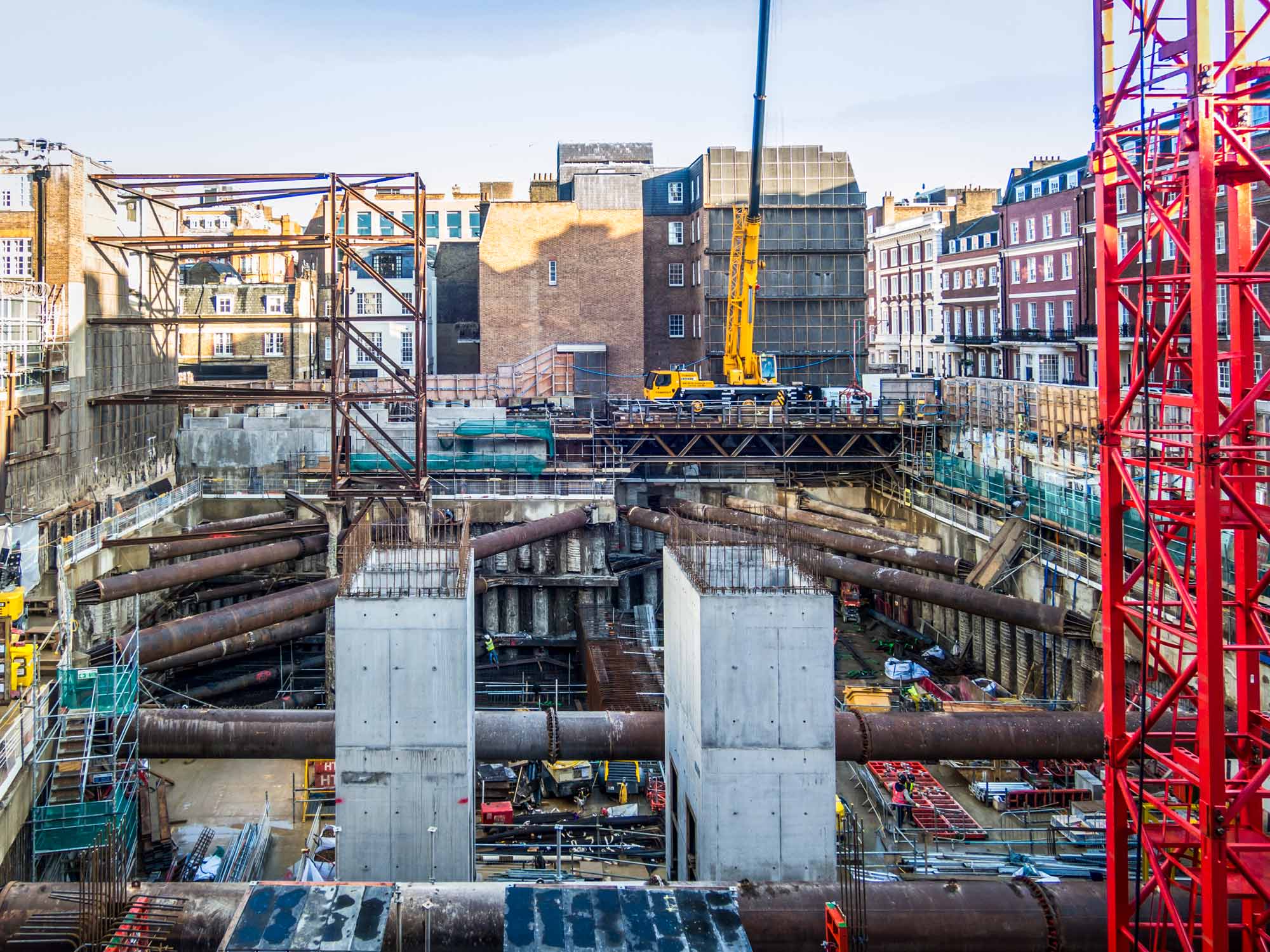 One Grosvenor Square basement construction